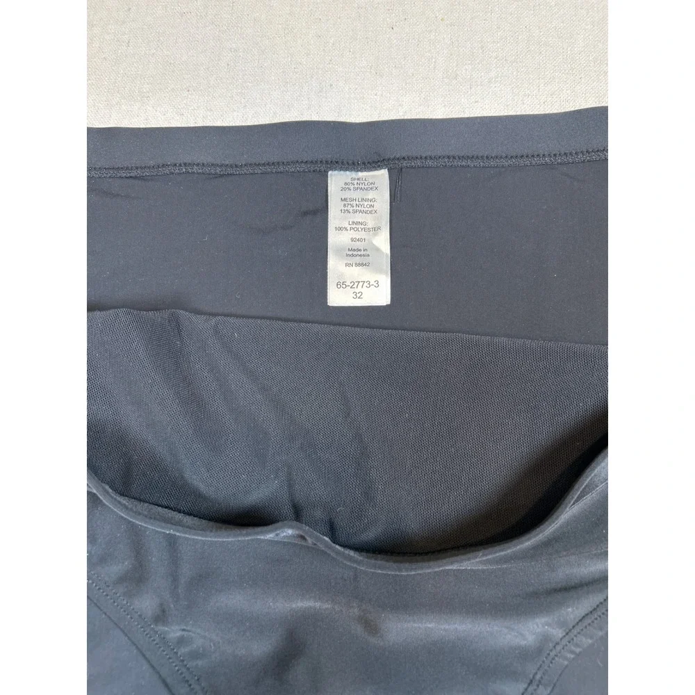 Black High Waisted Swim Bottoms Full Coverage‎ Bikini Briefs Size 32 Plus Size